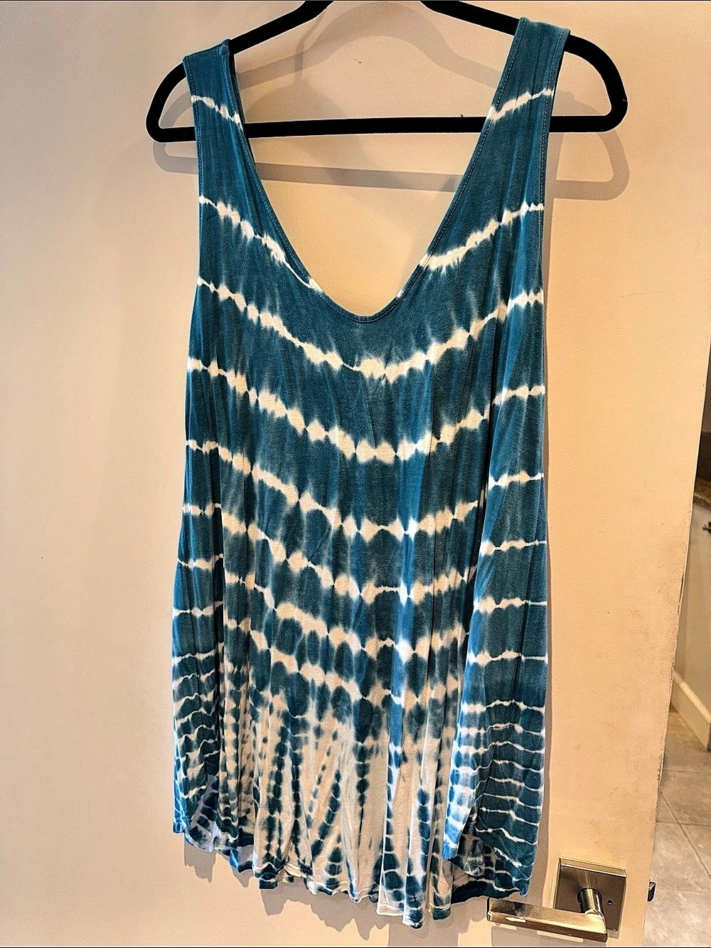 Project Social T Tie-Dye Tank Top in Blue & White dress  Size Small